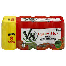 v8 100 vegetable juice hot y