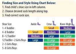 Boys Socks Size Chart Image Sock And Collections