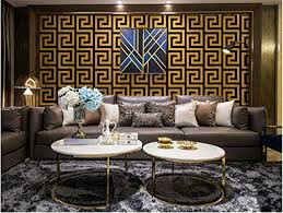 While the greek key design is iconic, timeless, and classic, it fares well in sophisticated modern interiors as well. Qingci Gold Geometric Wallpaper Rolls Large Greek Key Wall Papers Home Decor Wallpaper For Living Room10 53cm Buy Online In Bangladesh At Desertcart