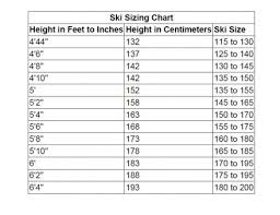 Ski Size Guide Paperclip Sports