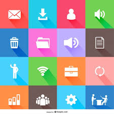 free flat icons design free vector