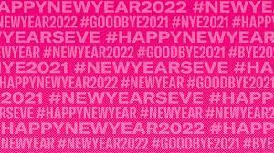 2022 New Year Hashtags gambar png