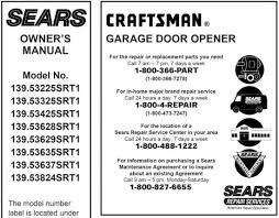 craftsman 139 53525srt garage door