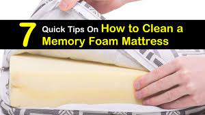 to clean a memory foam mattress