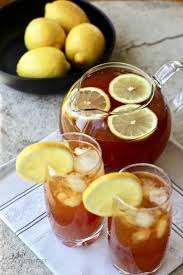 lemon tea on ice with raw honey and