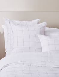 haven bed linen check duvet cover set