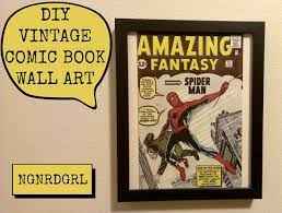 Diy Vintage Comic Book Wall Art Book