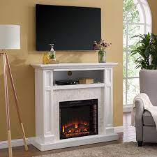 Tiled Media Electric Fireplace Console