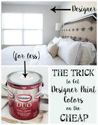 the trick to get designer paint colors