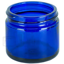 2oz Cobalt Blue Glass Ss Jar 53 400
