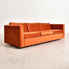 Vintage Sofa Sofa Orange Velvet