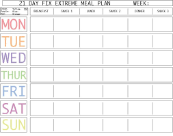 My 21 Day Fix Extreme Kick Off Meal Planner Included