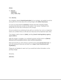 merger announcement letter template