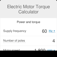 Electric Motor Torque Calculator