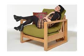 Cuba Single Seat Birch Wood Sofa Bed