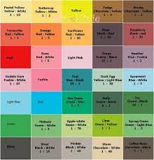 colour fondant chart color mixing