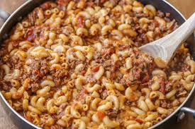 Stir in 1 1/2 cups of the cheddar cheese. Easy Cheesy Beef Goulash Recipe Video Lil Luna