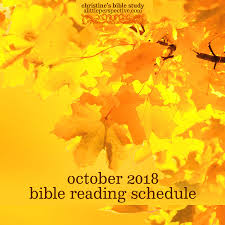 October 2018 Bible Reading Schedule