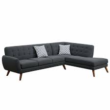 fabric sectional sofa set in ash black