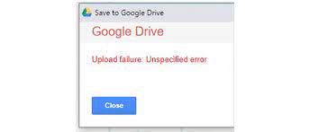 google drive upload failed
