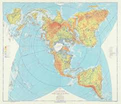Global Chart Of The World Map 1957