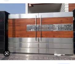 modern stainless steel main gate design