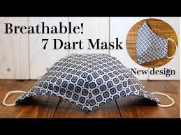 How to make a child's face mask. Breathable 7 Dart Face Mask Sewing Tutorial Pdf Pattern For Free Youtube Face Mask Tutorial Easy Face Masks Easy Face Mask Diy
