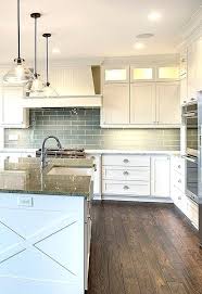 Gray Glass Backsplash Contemporary