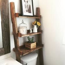 Maximise vertical space with a bathroom storage ladder. 17 Small Bathroom Shelf Ideas