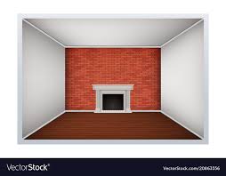 Brick Wall And Fireplace Vector Image