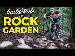 riding a gnarly backyard rock garden