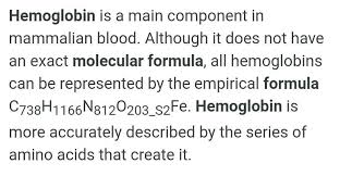 what is chemical formula of hemoglobin