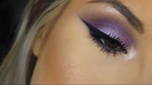 easy purple eyeshadow makeup tutorial