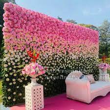 Pink Lover Flower Wall With Greeny