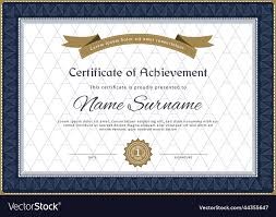 certificate border blue ornamental
