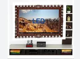 White Wooden Led Tv Frame For Home