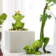 Frog Figurine Multi Color Fashion Yoga