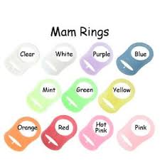 Details About 1 Mam Ring Button Style Dummy Pacifier Clip Adapter Transparent Silicone