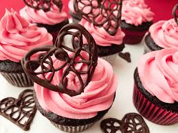 chocolate cupcakes with raspberry