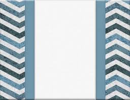 Teal And White Chevron Zigzag Frame