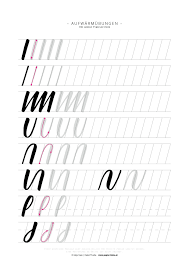 Entweder auf einem linienblatt die linien mit schwarzem filzstift nachziehen und drunterlegen. Lettering Vorlagen Katja Haas Papierliebe