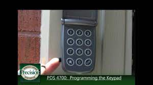 how to program the pds 4700 keypad