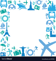 travel icons royalty free vector image