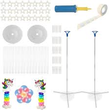 Your diy stand for your balloon tower is finished. Amazon Com 2 Set Balloon Column Kit 5 Feet Tall Stands Sturdy Tripod Balloon Columns Base And Pole With Balloon Rings For Birthday Baby Shower Graduation Outdoor And Indoor Toys Games