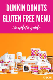 dunkin donuts gluten free list and