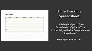 time tracking spreadsheet templates