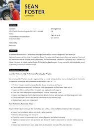 Create your very own professional cv and download it within 15 minutes Car Mechanic Resume Guide 19 Resume Examples 2020