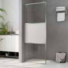 If it's too much, rock a half frosted, half usual glass shower space. Vidaxl Walk In Shower Wall With Half Frosted Esg Glass Bathroom Cubicle Door Ebay