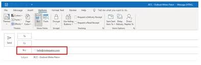 how to bcc in outlook mister paton