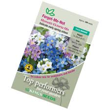 A small garden plant with blue or pink flowers that grows from seed every year 2. Forget Me Not Seeds Victoria Mix Plant Pots Direct